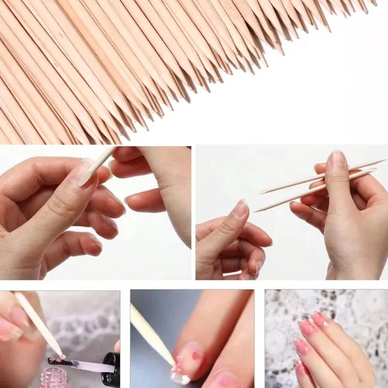 Nail Art Orange - 2026년형, 50개/100개 세트, 네일 아트용 큐티클