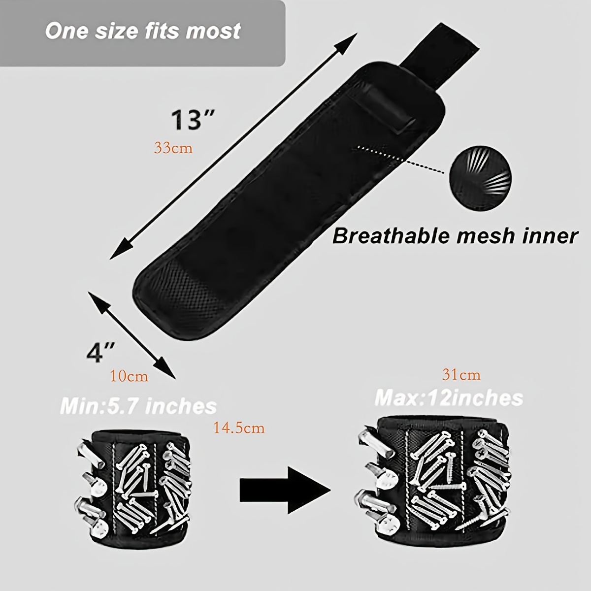 강력한 자석 손목밴드 휴대용 공구 가방 전기기사용 조절 - Nail Drill Machine 리뷰 및 가격